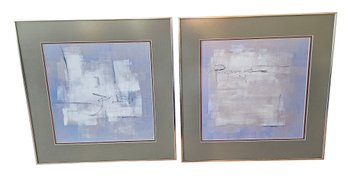 Matching Framed Blue Abstract Wall Decor