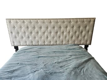 Plush Tufted Grey Headboard