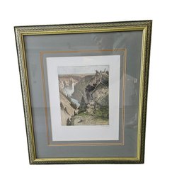 Signed And Framed Yellowstone Falls Print