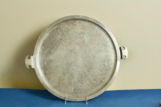 (#320) Vtg.  1940' 15 1/2' Round Guardian Service Ware Cast Aluminum Griddle Pan/pizza Planplatter Tray