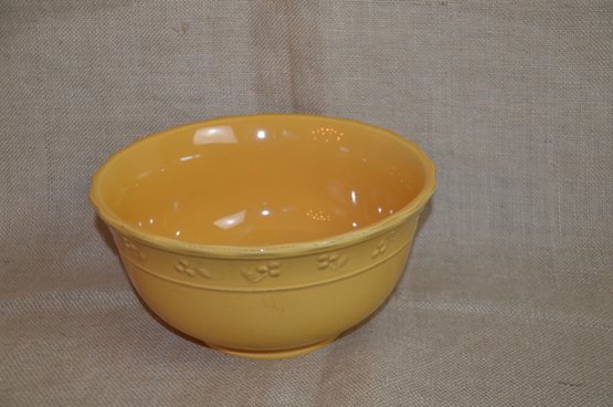 (#7) Bella Stoneware Serving Bowl 10' Gold Color Round Decorative