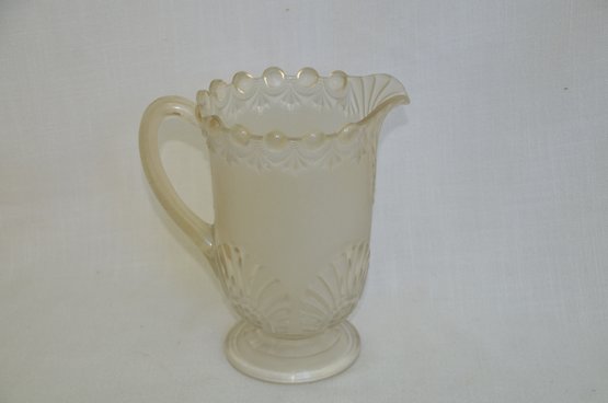 408) Early American Pattern Glass E.A.P.G. Shell & Jewel Pattern Water Pitcher 8.5'H