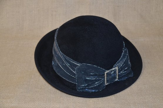 (#71) Black Felt Hat (No Brand Name)