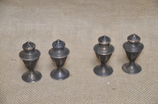 (#58) Sterling Silver Salt & Pepper Shakers 4 Of Them 2'H