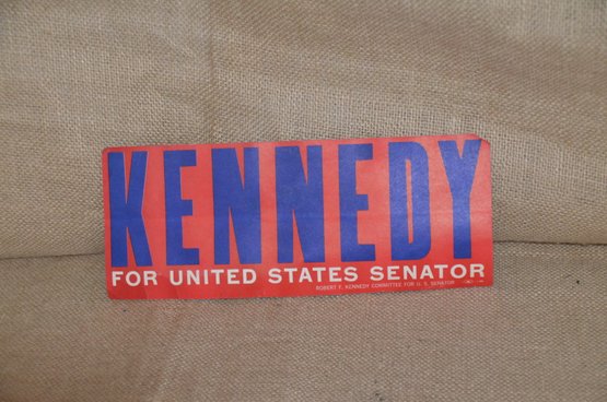 (#80) Kennedy For US Senator Paper Sticker