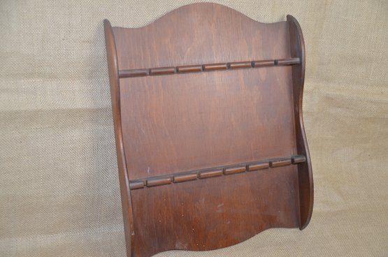 (#69) Wood Tea Spoon Display Case