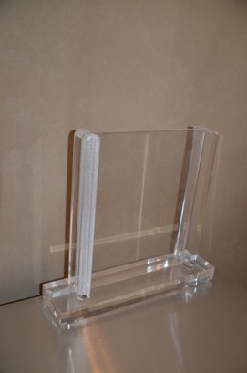(#82) Lucite Acrylic Picture Frame Free Standing Base 12'H
