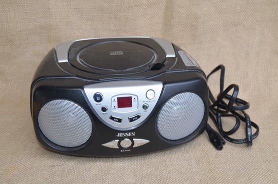34) Portable Electric Battery Operated Radio CD Player Works
