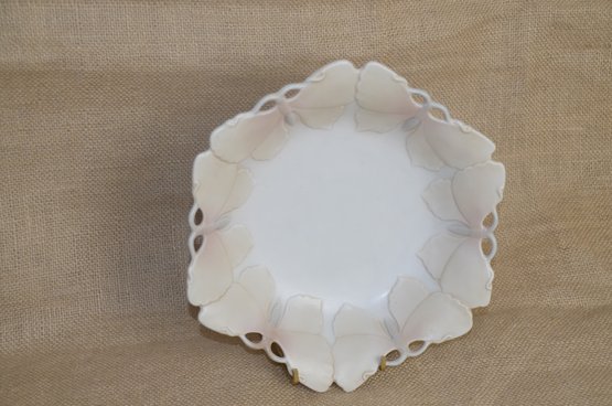 (#109) Ceramic Butterfly Rimmed Bowl 9'