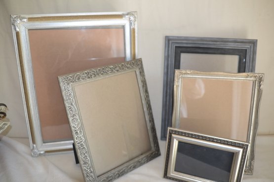 226) Assorted Silver Picture Frames 5 Of Them 4x6, 8x10, 11x14