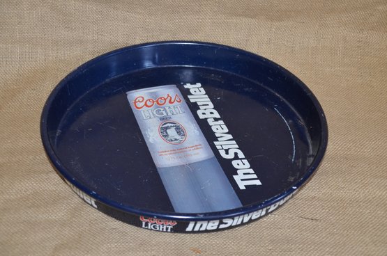 (#19) Metal Coors Servering Bar Tray THE SILVER BULLET 13'