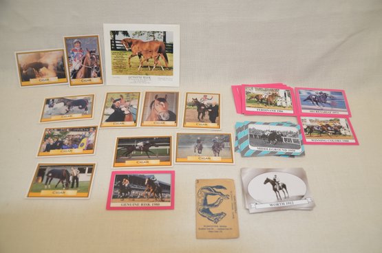 358) Assorted Lot Of Horse Racing Information Cards