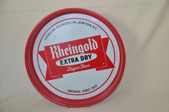 100) Vintage Rheingold Extra Dry Lager 12' Beer Tray Liebmann Breweries Inc. NYC