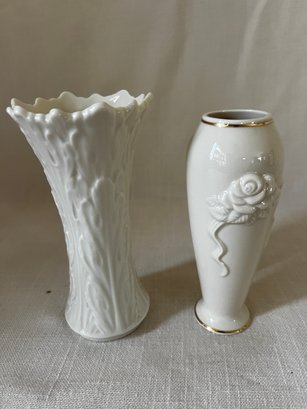67) Lenox Bud Vases USA 6'H Set Of 2