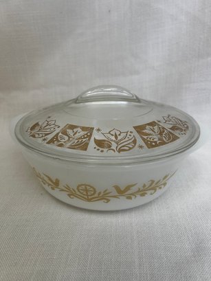 87JS) Vintage Glasbake Made In USA Casserole Dish With Lid