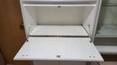 3 White Formica And Glass Door Display Curio Cabinets  - See Description