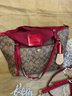 (#69) Vintage Coach Brown Red Trim Handbag - Gently Used