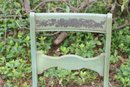 (238) 4 Vintage Wood Chairs With Cushion Seats ( Chairs Need To Be Refinished)