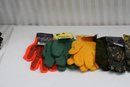 (329) Lot Of 10 Pair Of Men's Work Gloves: Brands: Brahma, & Additional 4 Singular ' Fire'  Gloves Sewn With K