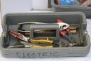 (265)  Craftsman Heavy Duty Tool Box With Tools And Electrical Hardware   Check Photo's