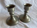 (#41) Pewter Weighted Candle Stick Holders