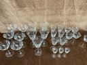 (#47) Etched Wine ~ Champagne ~ Cordial ~ Shot Glasses Lot Of 25 - See Details