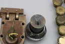 (#21)  Brass   46-cabinet Knobs / 2  Cabinet Pulls & 6 Smaller Knobs