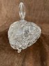 (#156) Cut Crystal Covered Triangle Candy Dish 6.5