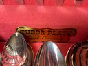 (#16) Silver-Plate Tudor Oneida Community Dinner Flatware Set With Storage Box Serves Of 8 - Qty In Detail