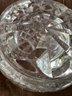 (#141) Waterford Diamond Motif Crystal Round Vase 8'H