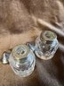 (#45) Waterford Salt And Pepper Shakers Chrome Top 3'H