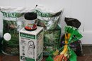 (#6) Lot Of Garden Items: Watering Cans, Potting Soil, Electric Leaf Blower, Gutter Guards, Flower Box & More
