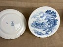 (#112) Wedgwood England Blue And White Plates 10' Set Of 2