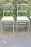 (238) 4 Vintage Wood Chairs With Cushion Seats ( Chairs Need To Be Refinished)