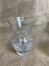 (#121) Lot Of 4 Crystal Glass Bud Vases 4.5'H