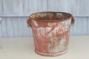 (298) Vintage Metal Galvanized Fireman Bucket -  M Heet INC