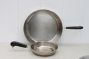 (#29)  @- Revere Ware Frying Pans  With Lids / 8' Pot Has Copper Bottom & 12' Pot  No Copper Bottom