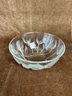 (#18) Teleflora Clear Crystal Glass Tulip Etched Bowl 7.5' Dia.