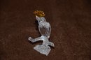 (#186) Swarovski Crystal Cockatoo Bird Parrot Figurine On Frosted Branch 3'H