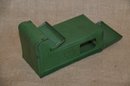 (#27) Vintage Metal Match Stick Holder Container Green