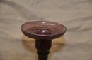 (#89) Purple Glass Candle Stick 12' Height