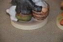 (#14) VTG Hummel Goebel Figurines PLAYMATES Boy With Bunnies #58/0 ~ CHICK GIRL #57/0 Germany