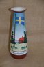 (#34)  Hembygdens Halsning Hand Painted Vase 10'