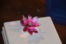(#206) Swarovski Crystal Delicia Fuchsia Rain Flower With Box