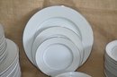 (#38) China Dish Set White With Silver Trim International Silver Co. WAKEFIELD #364 Japan Serves Of 12