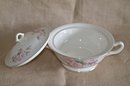 (#41) Crocksville China Co. USA Hand Painted Covered Casserole Dish (some Crazing)