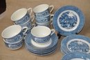 (#39) Currier & Ives Royal Ironstone Blue China Dishes Oven Proof  Dishwasher Safe - Quantity In Details