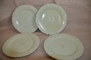 (#3) 4 Decorative Dinner Plates Sage Color 11.5'