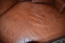 Leather Sectional Lounge Zippered Cushions Gyform - See Condition Notes - See Details For Measurements