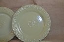 (#3) 4 Decorative Dinner Plates Sage Color 11.5'